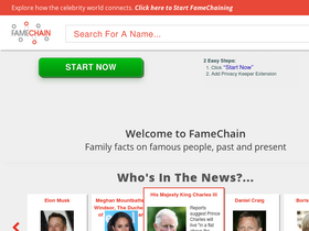 'famechain.com' screenshot