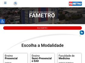 'fametro.edu.br' screenshot
