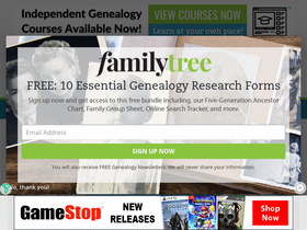 'familytreemagazine.com' screenshot