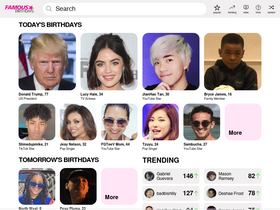'famousbirthdays.com' screenshot