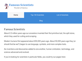 'famousscientists.org' screenshot