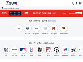 'fanatics.com' screenshot
