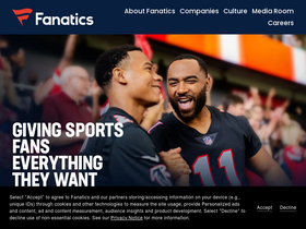 'fanaticsinc.com' screenshot