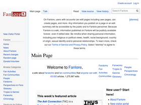 'fanlore.org' screenshot