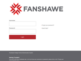 'fanshaweonline.ca' screenshot