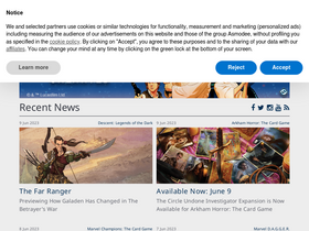 'fantasyflightgames.com' screenshot