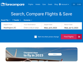 'farecompare.com' screenshot