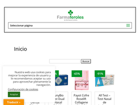'farmaferoles.es' screenshot