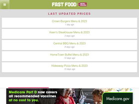 'fastfoodmenuprices.com' screenshot