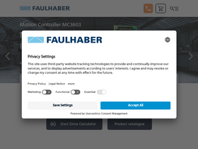 'faulhaber.com' screenshot