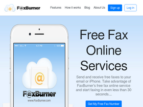 'faxburner.com' screenshot