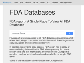 'fda.report' screenshot