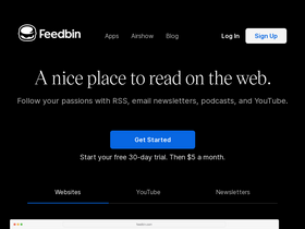 'feedbin.com' screenshot