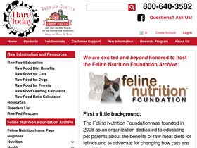 'feline-nutrition.org' screenshot
