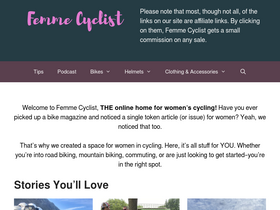 'femmecyclist.com' screenshot