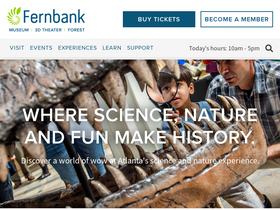 'fernbankmuseum.org' screenshot