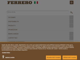'ferrero.it' screenshot