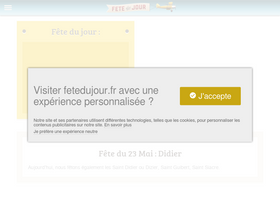 'fetedujour.fr' screenshot