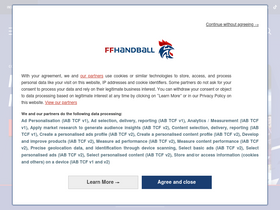 'ffhandball.fr' screenshot