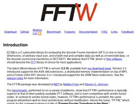 'fftw.org' screenshot