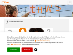 'fhws.de' screenshot