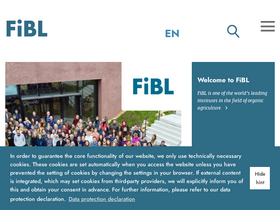 'fibl.org' screenshot