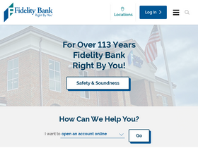 'fidelitybanknc.com' screenshot