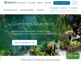 'fidelitycharitable.org' screenshot