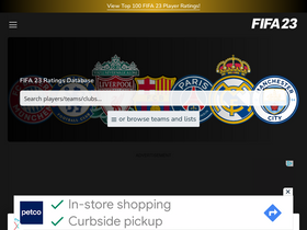'fifaratings.com' screenshot