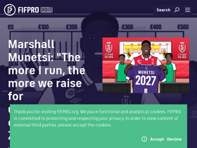 'fifpro.org' screenshot