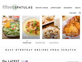 'fifteenspatulas.com' screenshot