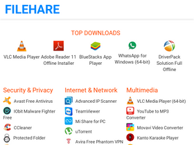 'filehare.com' screenshot