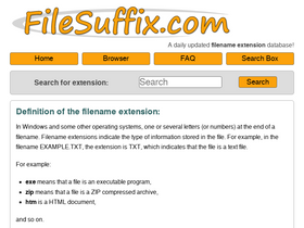 'filesuffix.com' screenshot