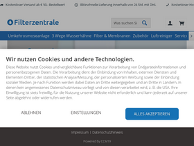 'filterzentrale.com' screenshot
