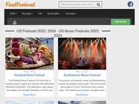 'findfestival.com' screenshot
