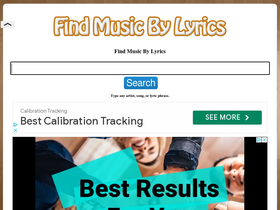 'findmusicbylyrics.com' screenshot