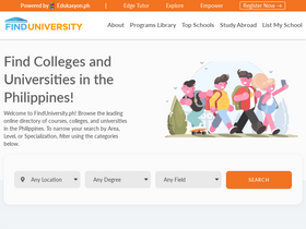 'finduniversity.ph' screenshot