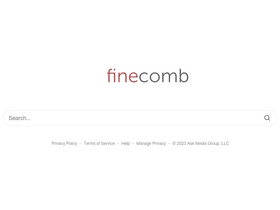 'finecomb.com' screenshot
