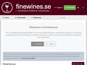 'finewines.se' screenshot