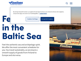 'finnlines.com' screenshot