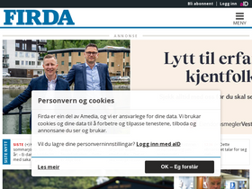 'firda.no' screenshot