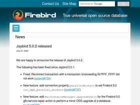 'firebirdsql.org' screenshot