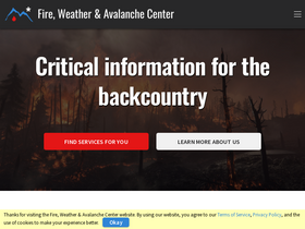 'fireweatheravalanche.org' screenshot