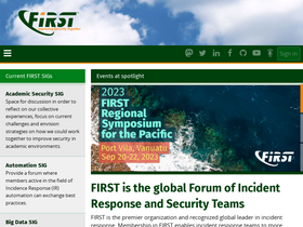 'first.org' screenshot