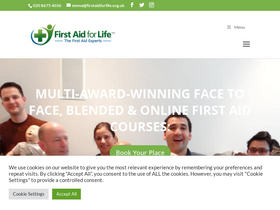 'firstaidforlife.org.uk' screenshot
