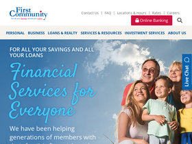 'firstcommunity.com' screenshot