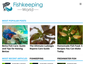 'fishkeepingworld.com' screenshot