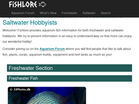 'fishlore.com' screenshot