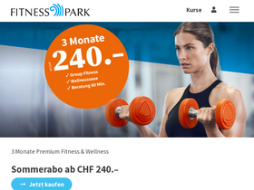 'fitnesspark.ch' screenshot