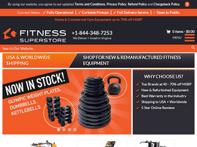 'fitnesssuperstore.com' screenshot